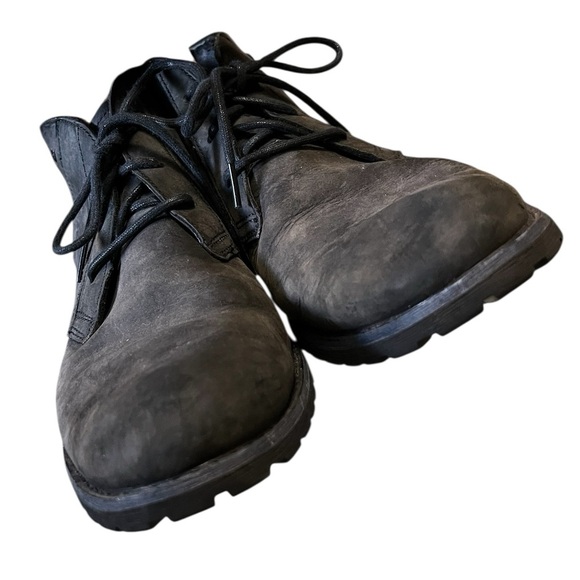 Mark Nason Loretto chukka lace up boot in distressed black leather and suede Mark Nason Loretto chukka lace up boot in distressed black  main image 2